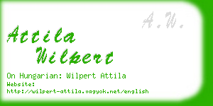 attila wilpert business card